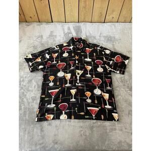 FIVE CROWN Vintage Sz Large COCKTAIL Easy Livin  Hawaiian  Shirt